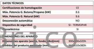 Plancha Gas Acero Rectificado Serie 500 - PLC900RT