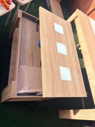 Conjunto mesa salón y comedor madera