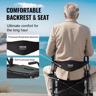 Caminador y silla de transporte 2 en 1 para personas mayores, combo de caminador plegable y silla de ruedas con reposapiés, caminador de movilidad de aluminio ligero con manillar ajustable, ruedas...