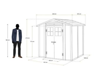 Caseta de jardín Tuscany Evo 200 con suelo 4 m2