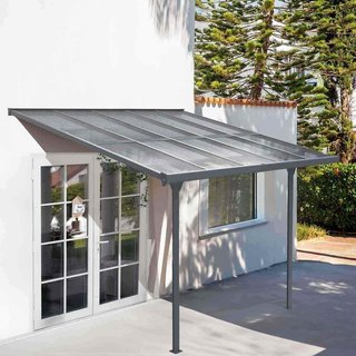 Marquesina de pared de aluminio 9,5 m2