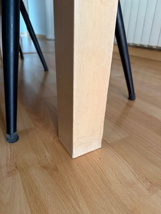 Mesa comedor cristal y madera *NO INCLUYE SILLAS*