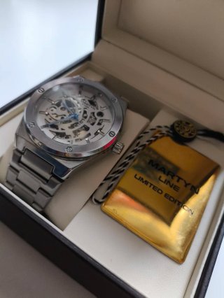 Orologio Martyn Line Uomo Scheletrato Oro/Argento