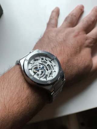 Orologio Martyn Line Uomo Scheletrato Oro/Argento