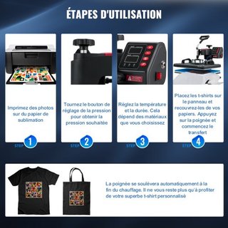 Prensa Térmica, Máquina de Prensa Térmica 5 en 1 30.48 x 38.1 cm, Impresora de Transferencia por Sublimación Clamshell de Calentamiento Rápido, Control de Temperatura Digital Preciso, Prensa Térmi...