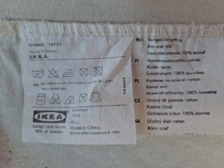 Cesta porta oggetti Ikea in vimini e tessuto