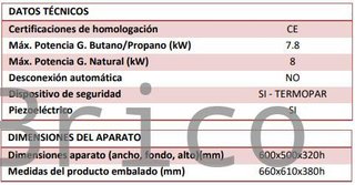 Plancha Gas Acero Rectificado Serie 500 - PLC600RT