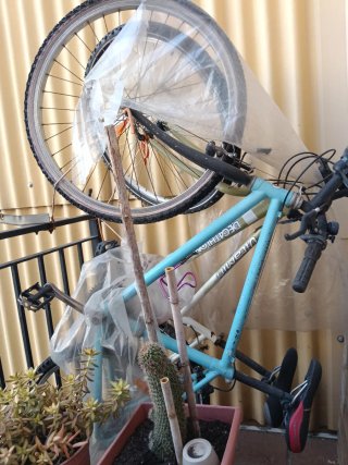 Bicicleta verde Decathlon