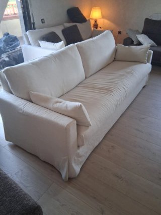 Sofá 3 plazas Ikea beige tela