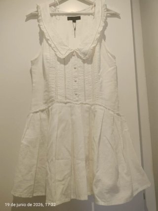 Vestido Zara Blanco Talla M