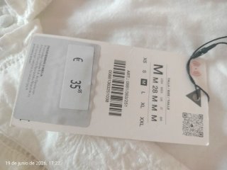 Vestido Zara Blanco Talla M