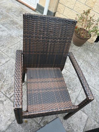 Conjunto 4 Sillas y Mesa Ratán