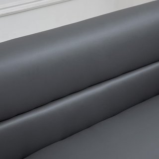 Sofá de 2 Plazas Convertible en Sofá Cama Individual con Brazos Regulables, Tapizado Efecto Piel Gris, 164X71X75Cm