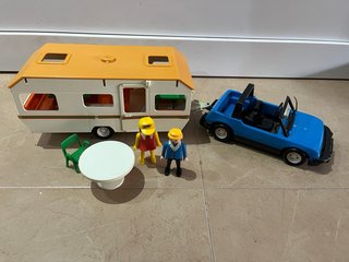 Lote Playmobil Coche y Caravana