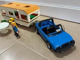 Lote Playmobil Coche y Caravana