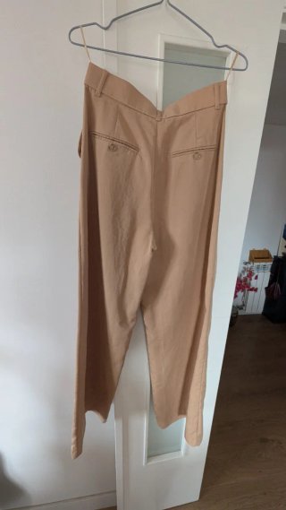Pantalón Zara Beige Ancho