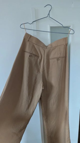 Pantalón Zara Beige Ancho
