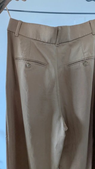Pantalón Zara Beige Ancho