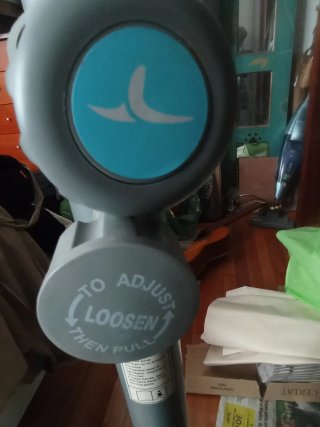 Bicicleta Estática Azul y Gris