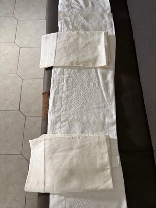 Lenzuola misto lino da corredo
