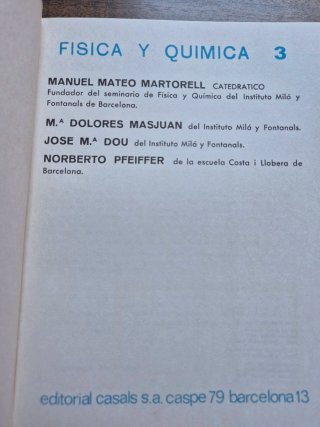 2 Libros Física y Química.1970. Casals.