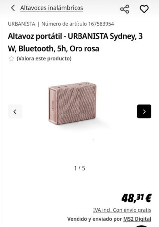Altavoz Portátil Urbanista Sydney Rosa