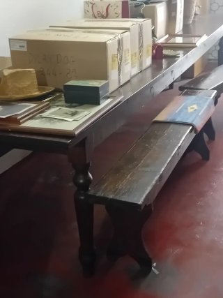 Tavolo massello 4 metri con gambe antiche 4m tre p