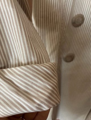 Gabardina corta beige/blanca Talla XS