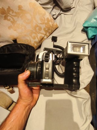 Cámara Analógica NK3030 + Flash Vintage