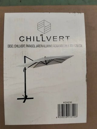 Parasol Jardín Chillvert Roma Aluminio 300x200x260