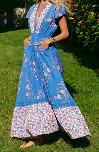 Vestido largo Jaase estampado Hailee