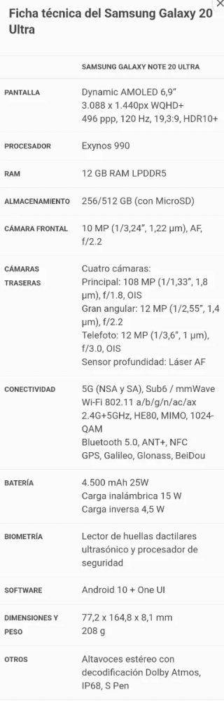 Samsung Galaxy Note 20 Ultra 5G 256GB