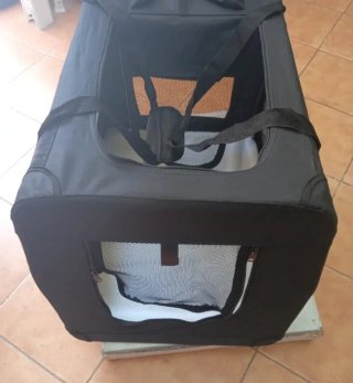 Transportín para mascotas negro xl