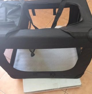 Transportín para mascotas negro xl