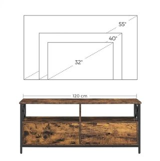 Mueble TV VASAGLE 120cm 2 cajones 2 estantes