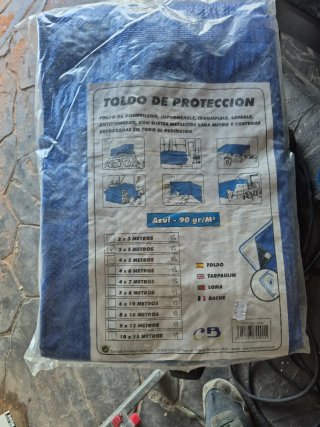 Toldo Protección Azul 3x5m