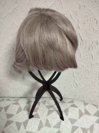 Peluca pelo natural gris