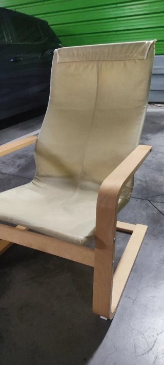 Sillón Ikea beige y marrón