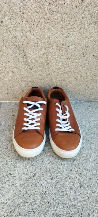 Tenis de piel "Paco's" marrones,con un solo uso!!!