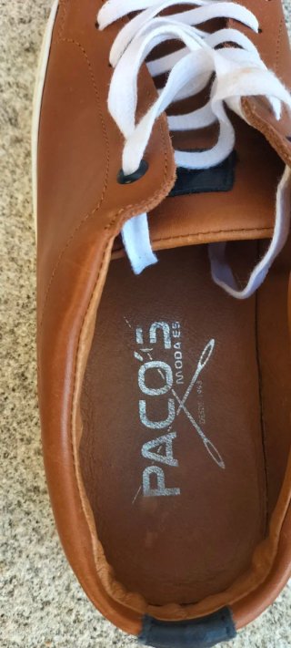Tenis de piel "Paco's" marrones,con un solo uso!!!