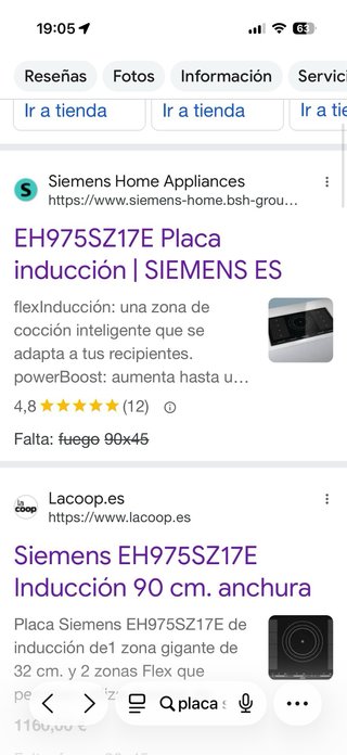 Placa de Inducción Siemens EH975SZ17E