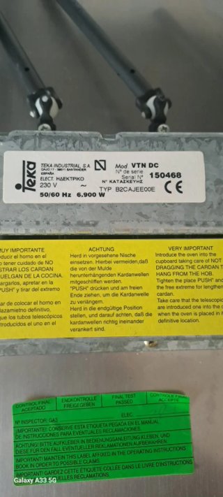 Placa vitrocerámica Teka como nueva