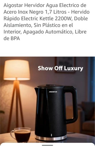 Hervidor Eléctrico Aigostar 1.7L Nuevo
