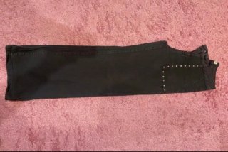 Pantalón vaquero gris Brownie con tachuelas