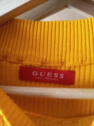 Jersey Guess Rayas Blanco y Amarillo