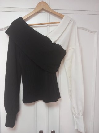Jersey blanco y negro