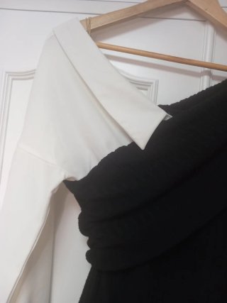 Jersey blanco y negro