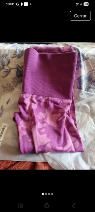 Mallas rosas y moradas con estampado