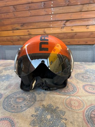 Casco Moto Jet Momo Naranja
