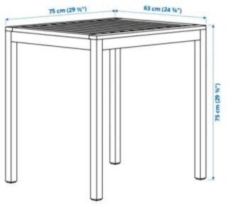 Mesa y 2 Sillas Jardín IKEA Själland
